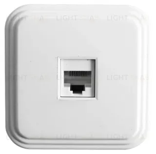 Розетка компьютерная 1-местная Stekker PST00-21-20 (РК8-01) RJ-45 IP20 белый 39706 39706
