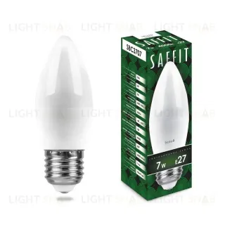 Лампа светодиодная Saffit SBC3707 Свеча E27 7W 4000K 55033 55033