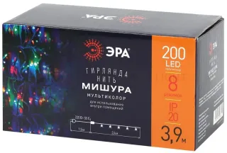 Гирлянда мишура 220V мультиколор ЭРА ENIN - WM Б0047972 Б0047972