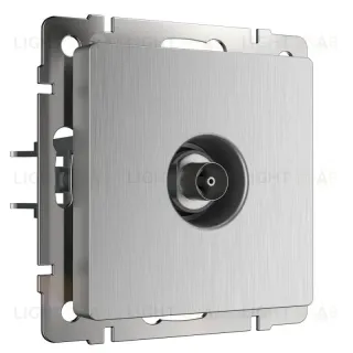 ТВ-розетка оконечная Werkel cеребряный рифленый W1183009 4690389159909 4690389159909