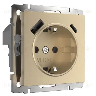 Розетка Werkel с быстрой зарядкой USB Type A+С белая W1171710 4690389176463 4690389176463