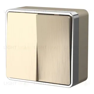 Выключатель двухклавишный Werkel Gallant шампань рифленый W5020010 4690389164149 4690389164149