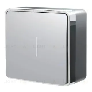 Выключатель одноклавишный с подсветкой Werkel Gallant серебряный W5010106 4690389167072 4690389167072