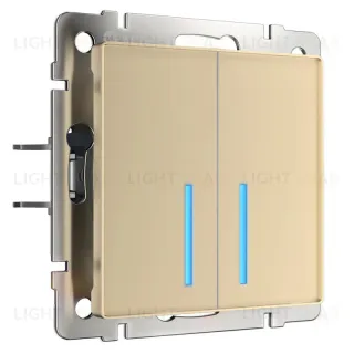 Сенсорный выключатель двухклавишный с функцией Wi-Fi Werkel шампань W4520611 4690389171307 4690389171307