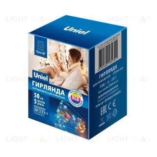 Светодиодная гирлянда Uniel Роса разноцветный ULD-S0500-050/DTB/3AA/RC RGB IP20 Dew UL-00007248 ULD-S0500-050/DTB/3AA/RC RGB IP20 Dew