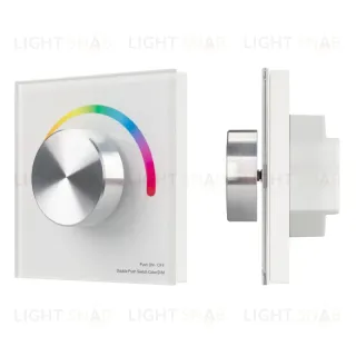Панель Arlight Smart-P8-RGB-G-IN White (12-24V, 3x4A, Rotary, 2.4G) 033764 033764