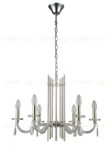 Подвесная люстра Crystal Lux AURELIO SP6 GOLD+CHROME/TRANSPARENT AURELIO SP6 GOLD+CHROME/TRANSPARENT