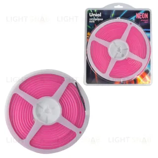 Светодиодная лента Uniel ULS-N01-2835-120LED/m-6mm-IP67-DC12V-9W/m-5M-PINK блистер ULS-N01-2835-120LED/m-6mm-IP67-DC12V-9W/m-5M-PINK блистер