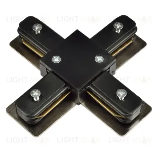Коннектор Volpe UBX-Q121 K41 BLACK 1 POLYBAG UBX-Q121 K41 BLACK 1 POLYBAG Соединитель для шинопроводов Х-образный