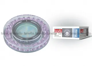 Встраиваемый светильник Fametto Peonia DLS-P102 GU5.3 CHROME/PINK DLS-P102 GU5.3 CHROME/PINK
