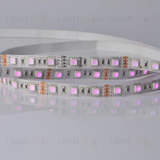 Светодиодная лента Uniel ULS-5050-60LED/m-10mm-IP20-DC24V-14,4W/m-5M-RGB катушка в герметичной упаковке ULS-5050-60LED/m-10mm-IP20-DC24V-14,4W/m-5M-RGB катушка в герметичной упаковке