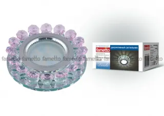 Встраиваемый светильник Fametto Luciole DLS-L102 GU5.3 CHROME/PINK DLS-L102 GU5.3 CHROME/PINK