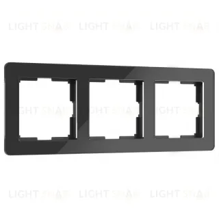 Рамка на 3 поста Werkel Acrylic черный 4690389184888 W0032708 4690389184888