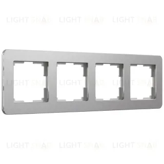 Рамка на 4 поста Werkel Platinum алюминий 4690389184505 W0042606 4690389184505