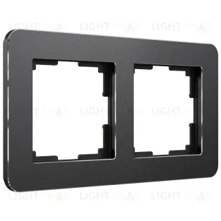 Рамка на 2 поста Werkel Platinum черный алюминий 4690389184451 W0022608 4690389184451