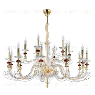 Подвесная люстра Crystal lux CATARINA SP12+6 V2 GOLD/TRANSPARENT-COGNAC CATARINA SP12+6 V2 GOLD/TRANSPARENT-COGNAC