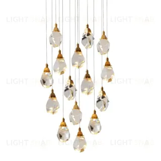 Подвесной светильник Delight Collection Crystal rock II 9701P/15R brass 9701P/15R brass