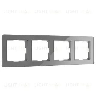 Рамка на 4 поста Werkel Acrylic графит 4690389190537 W0042704 a062132 4690389190537
