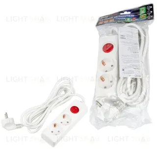 Удлинитель бытовой Uniel Ultra S-GCU2-3B WHITE UL-00010010 S-GCU2-3B WHITE