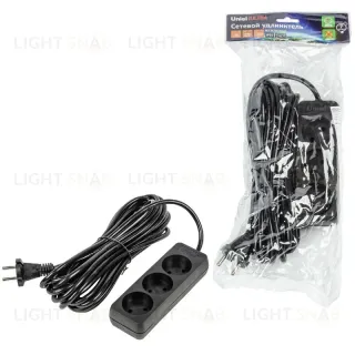 Удлинитель бытовой Uniel Ultra S-CU3-7 BLACK UL-00009987 S-CU3-7 BLACK