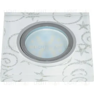 Встраиваемый светильник Fametto Peonia DLS-P203 GU5.3 CHROME/WHITE 10127 DLS-P203 GU5.3 CHROME/WHITE