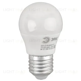 Лампа светодиодная ЭРА E27 8W 2700K матовая ECO LED P45-8W-827-E27 Б0030024 Б0030024