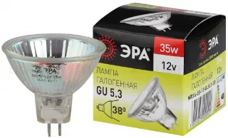 Лампа галогенная Эра GU5.3 35W 3000K GU5.3-MR16-35W-12V-CL C0027355 C0027355