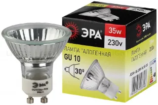Лампа галогенная Эра GU10 35W 3000K GU10-JCDR (MR16) -35W-230V C0027385 C0027385