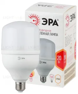Лампа светодиодная Эра E27 20W 2700K LED POWER T80-20W-2700-E27 Б0027000 Б0027000