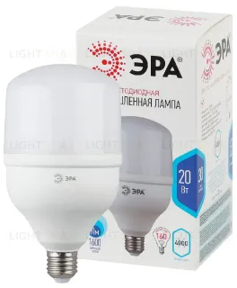 Лампа светодиодная Эра E27 20W 4000K LED POWER T80-20W-4000-E27 Б0027001 Б0027001