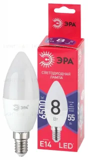 Лампа светодиодная Эра E14 8W 6500K LED B35-8W-865-E14 R Б0045341 Б0045341