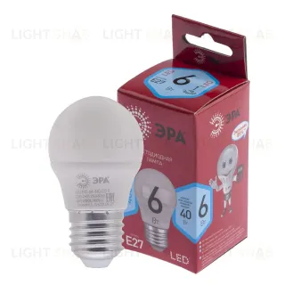 Лампа светодиодная Эра E27 6W 4000K LED P45-6W-840-E27 R Б0049644 Б0049644