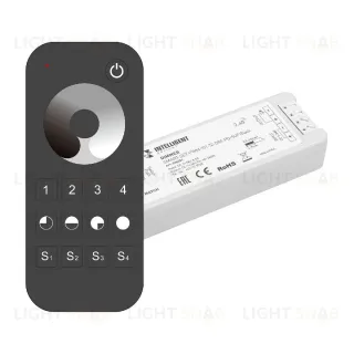 Диммер Arlight SMART-SET-PWM-101-72-DIM-PD-SUF Black (5-36V, 1x8A, x4, ПДУ 13кн, 2.4G) 036201 036201