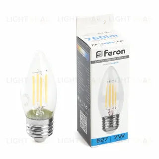 Лампа светодиодная Feron LB-66 Свеча E27 7W 6400K 38272 38272
