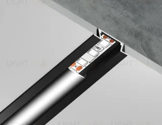 Алюминиевый встраиваемый профиль Ambrella Light Alum Profile GP1001BK/BK GP1001BK/BK
