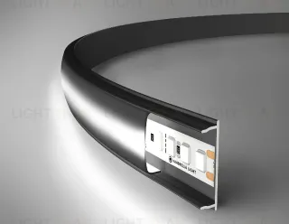 Алюминиевый накладной профиль Ambrella Light Alum Profile GP1600BK/BK GP1600BK/BK