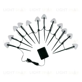 Садовый светильник на солнечной батарее Uniel USL-S-830/PM020 MULTICOLOR MUSHROOMS SET12 UL-00011676 USL-S-830/PM020 MULTICOLOR MUSHROOMS SET12