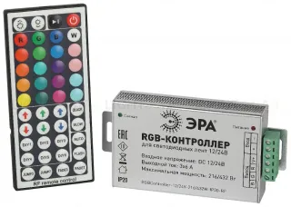 Контроллер с радио пультом Эра RGBController-12/24V-216/432W-IP20-RF Б0061112 Б0061112