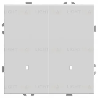 Выключатель двухклавишный c индикатором Stekker RSW10-5102-01 Эмили 49864 49864