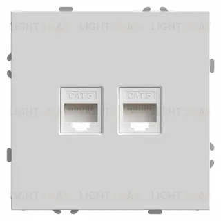 Розетка компьютерная 2-местная RJ-45 Stekker RST00-5111-01 Эмили 49874 49874