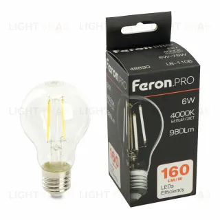 Светодиодная лампа Feron LB-1106 E27 6W 4000K 48890 48890