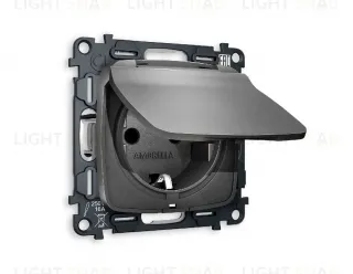 Комплект механизма розетки с/з со шторками и крышкой Ambrella Volt Omega MO658010 MO658010