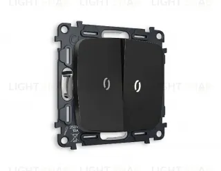 Комплект механизма 2-кл проходного выключателя с подсветкой Ambrella Volt Omega MO804035 MO804035