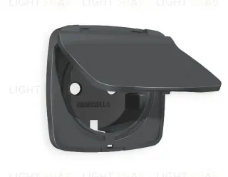 Лицевая панель для розетки с/з со шторками и крышкой Ambrella Volt Omega OP9080 OP9080