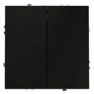 Выключатель с самовозвратом двухклавишный Voltum S70 VLS020608 (черный матовый) VLS020608