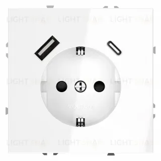 Розетка с USB, A+C Voltum S70 VLS040501 (белый глянцевы VLS040501