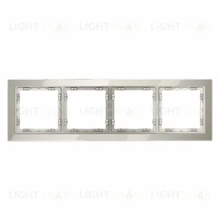 Рамка на 4 поста Voltum S70 VLS110403 (кашемир, стекло) VLS110403
