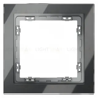Рамка на 1 пост Voltum S70 VLS110107 (графит, стекло) VLS110107