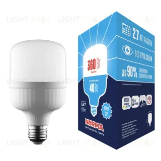 Лампа светодиодная Volpe Norma LED-M80-40W/4000K/E27/FR/NR UL-00006789 LED-M80-40W/4000K/E27/FR/NR