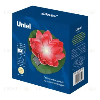 Светильник на солнечной батарее Uniel USL-S-826/PT060 RED WATERLILY UL-00011599 USL-S-826/PT060 RED WATERLILY